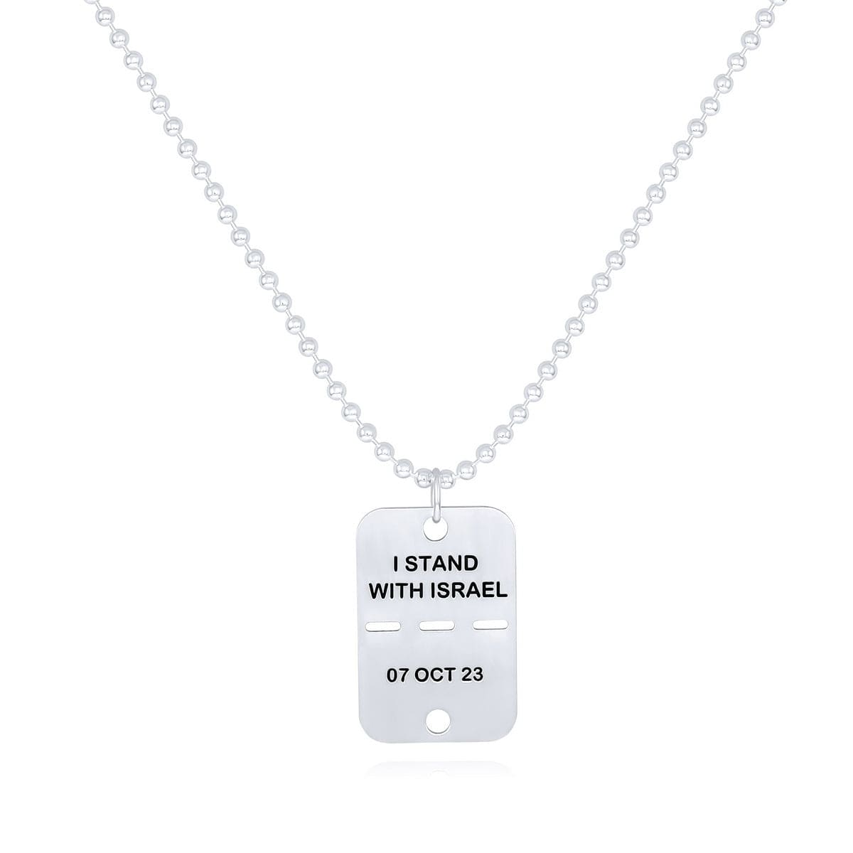 Dalia T Online Sterling Silver Tag - I Stand with Israel- L