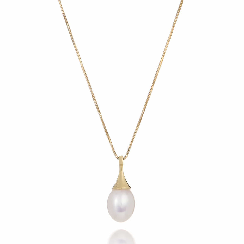 Dalia T Necklace 14KT Yellow Gold Pearl Necklace
