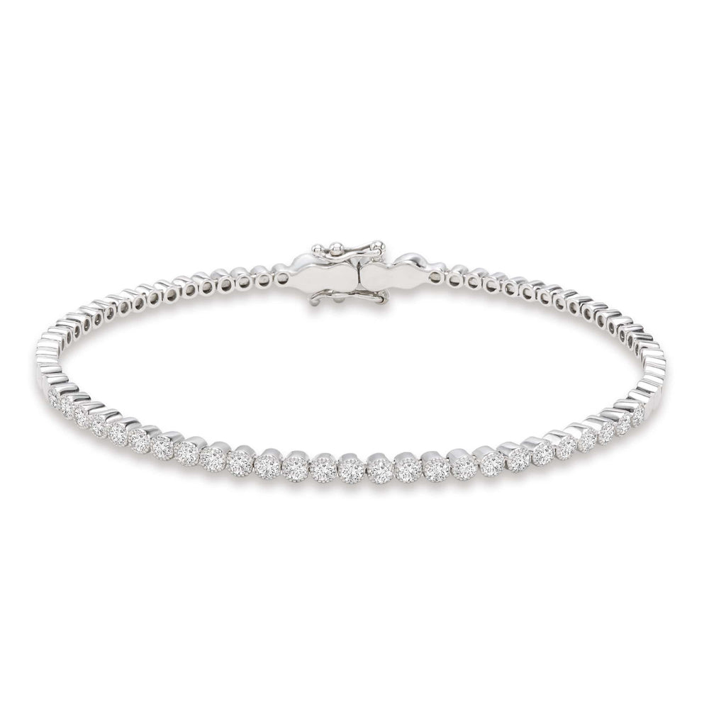 Dalia T Online Bracelet Delicate Collection 14KT White Gold 3CT Diamonds Tennis Bracelet