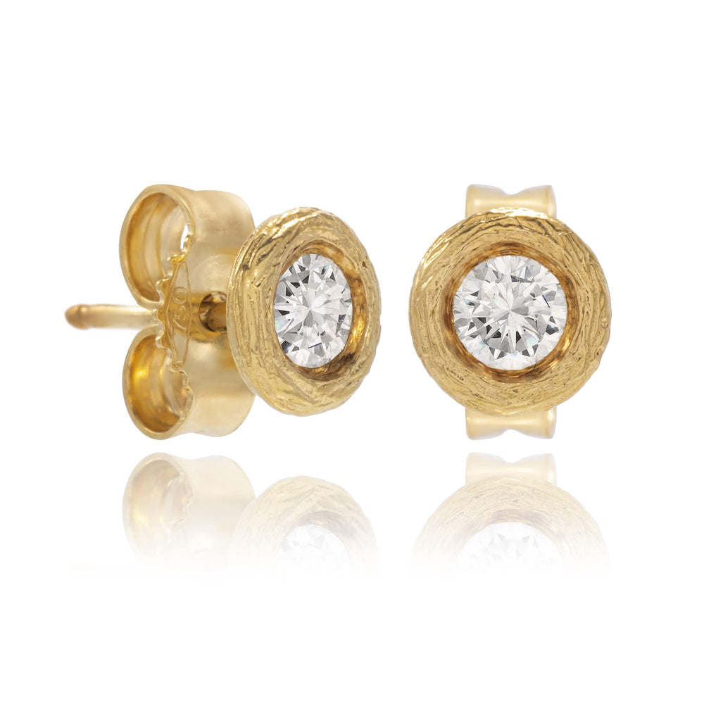 Dalia T Online Earrings Delicate Collection 14KT Yellow Gold 0.40CT Diamond Stud Earrings