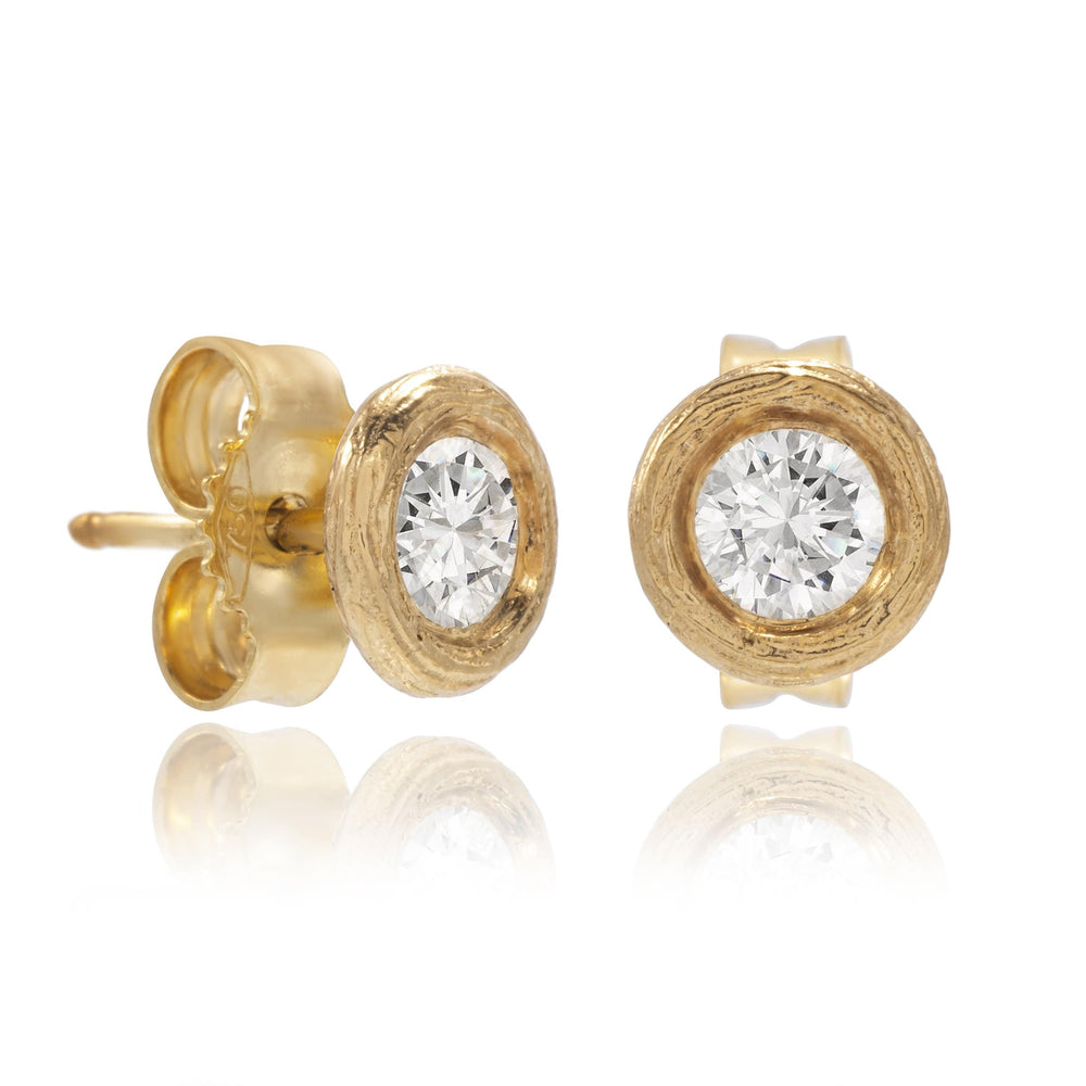Dalia T Online Earrings Delicate Collection 14KT Yellow Gold 0.50CT Diamond Stud Earrings