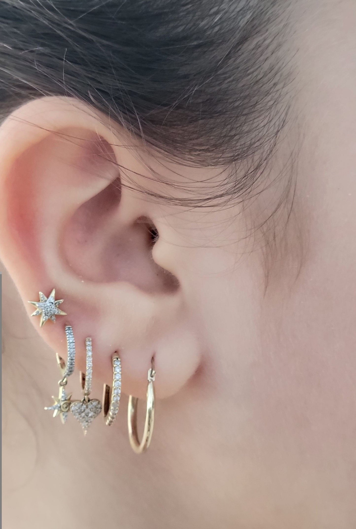 
                  
                    Dalia T Online Earrings Delicate Collection 14KT Yellow Gold Diamond Star Stud Earrings
                  
                