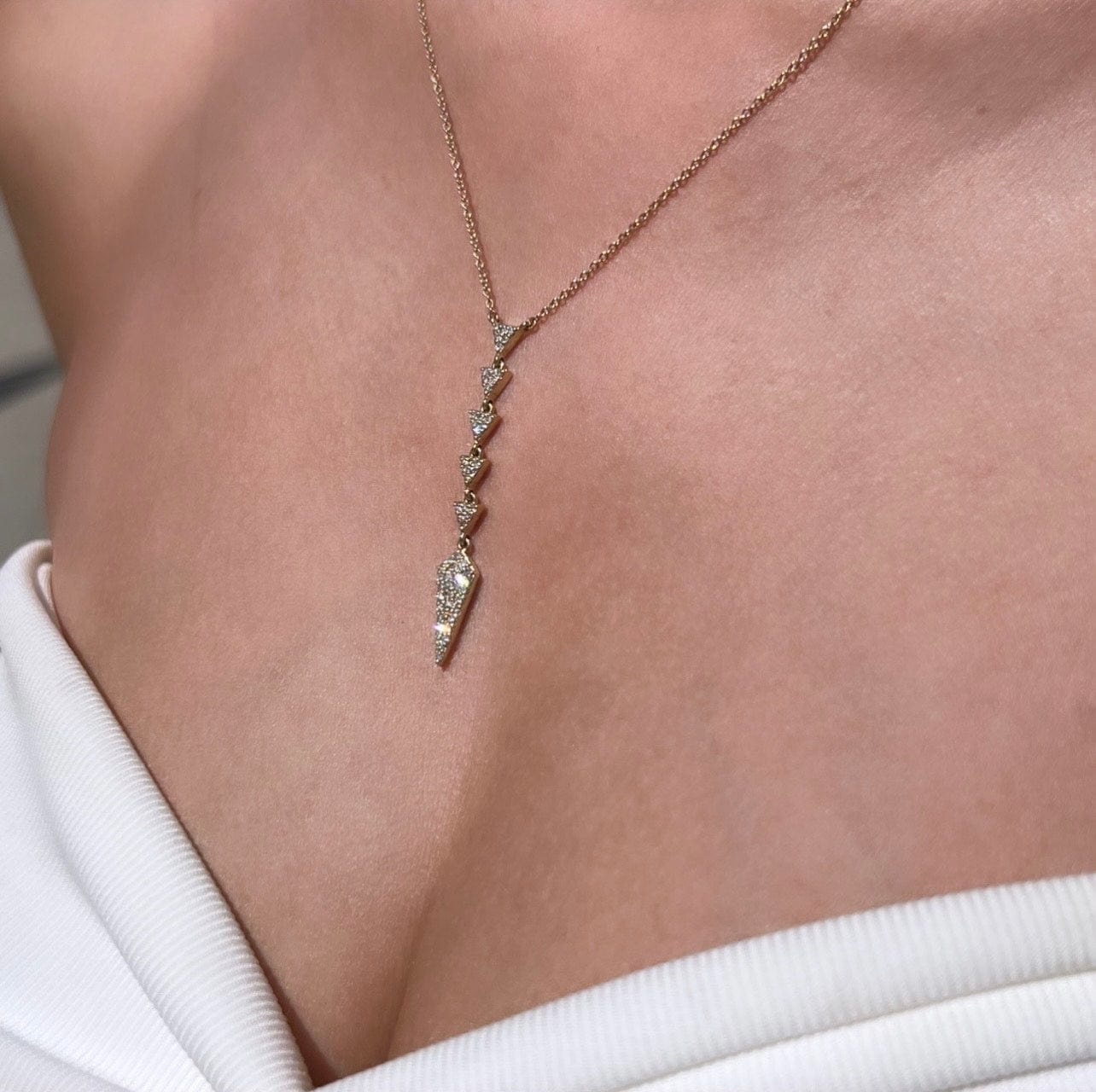 Dalia T Online Necklace Delicate Collection 14KT Diamond Necklace