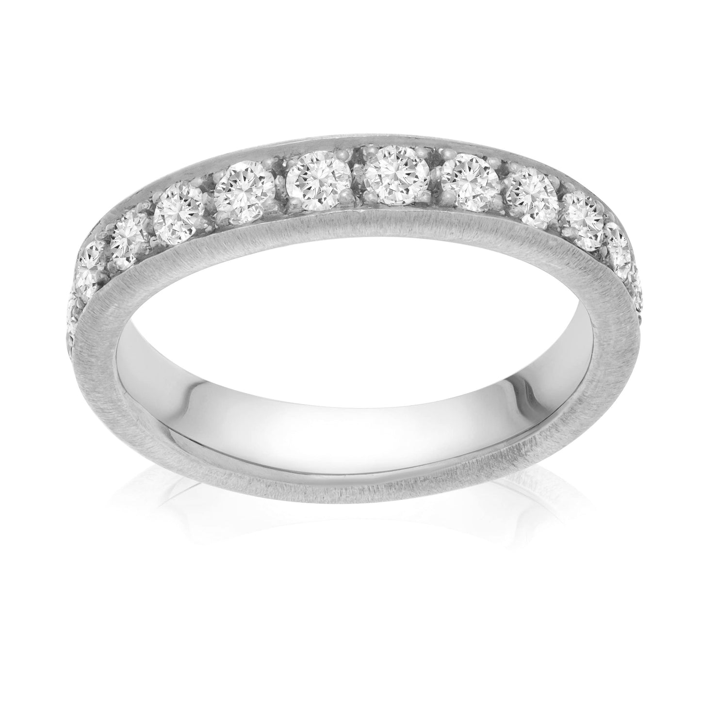 Dalia T Online Ring Bridal Collection 14KT WG Diamond Eternity Band. TDW 1.44CT