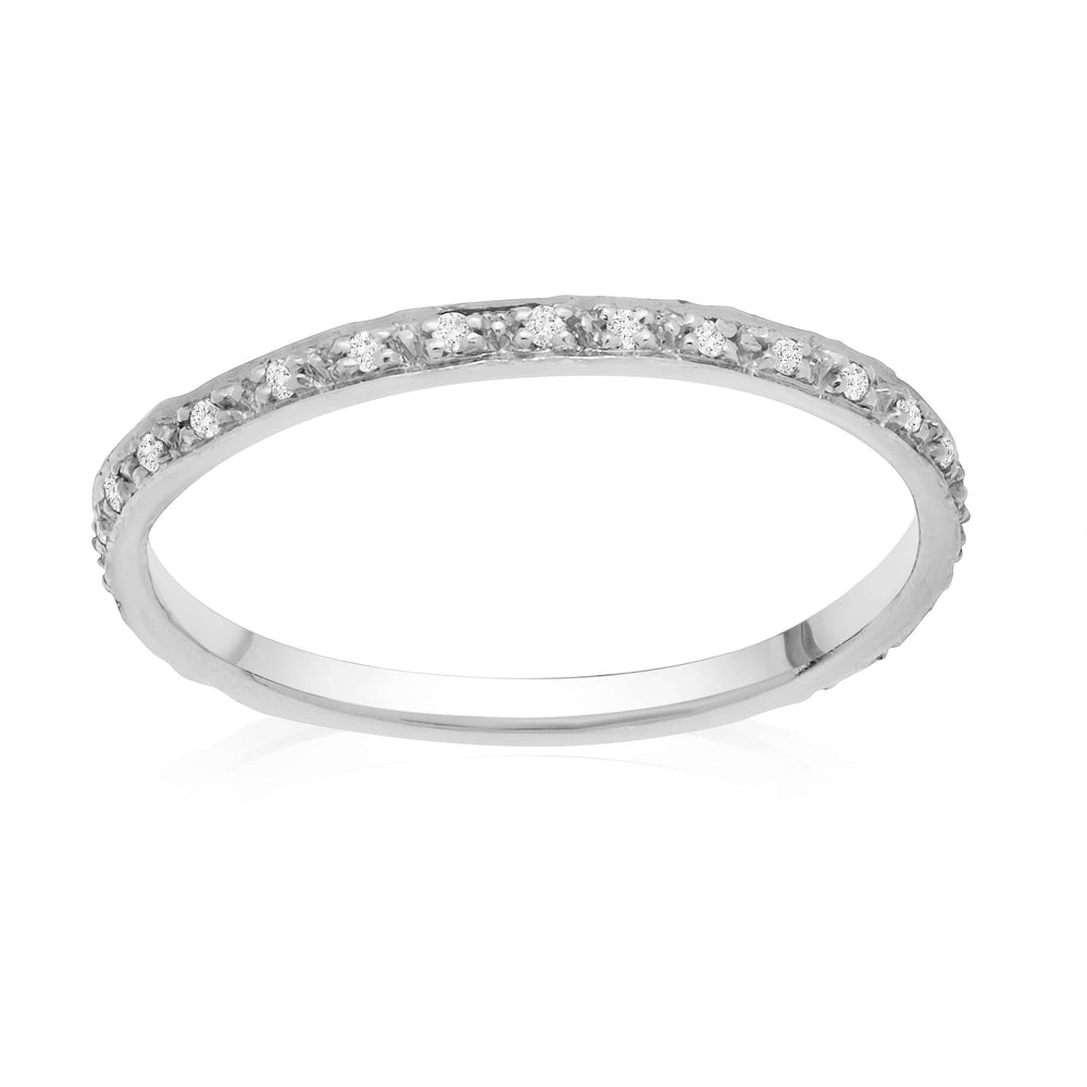 Dalia T Online Ring Bridal Collection 14KT White Gold 0.15CT Diamond Eternity Ring
