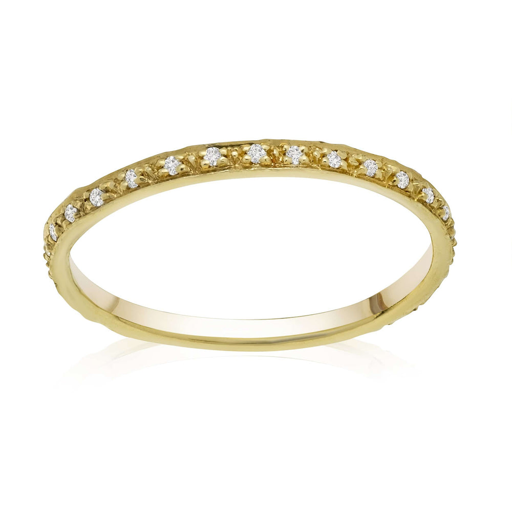 Dalia T Online Ring Bridal Collection 14KT Yellow Gold 0.15CT Diamond Eternity Ring