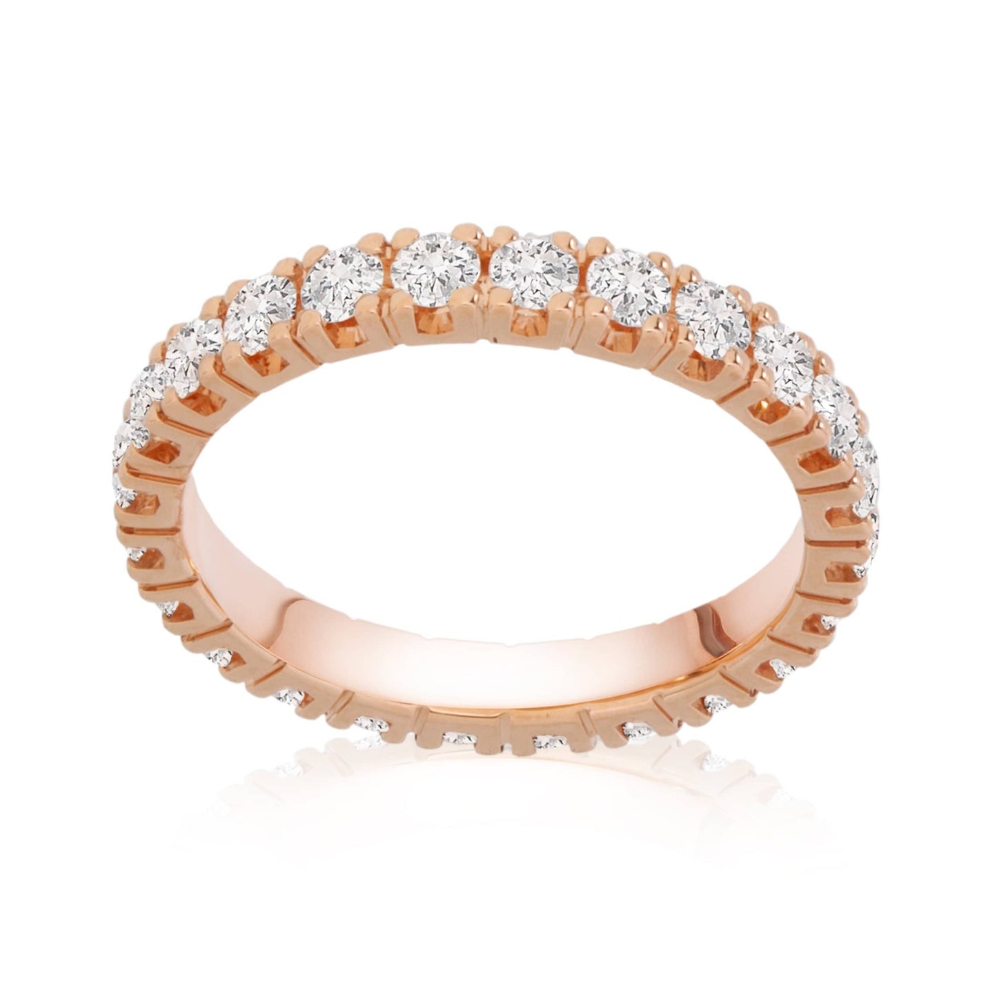 Dalia T Online Ring Bridal Collection 18KT RG 1.52CT Eternity Ring