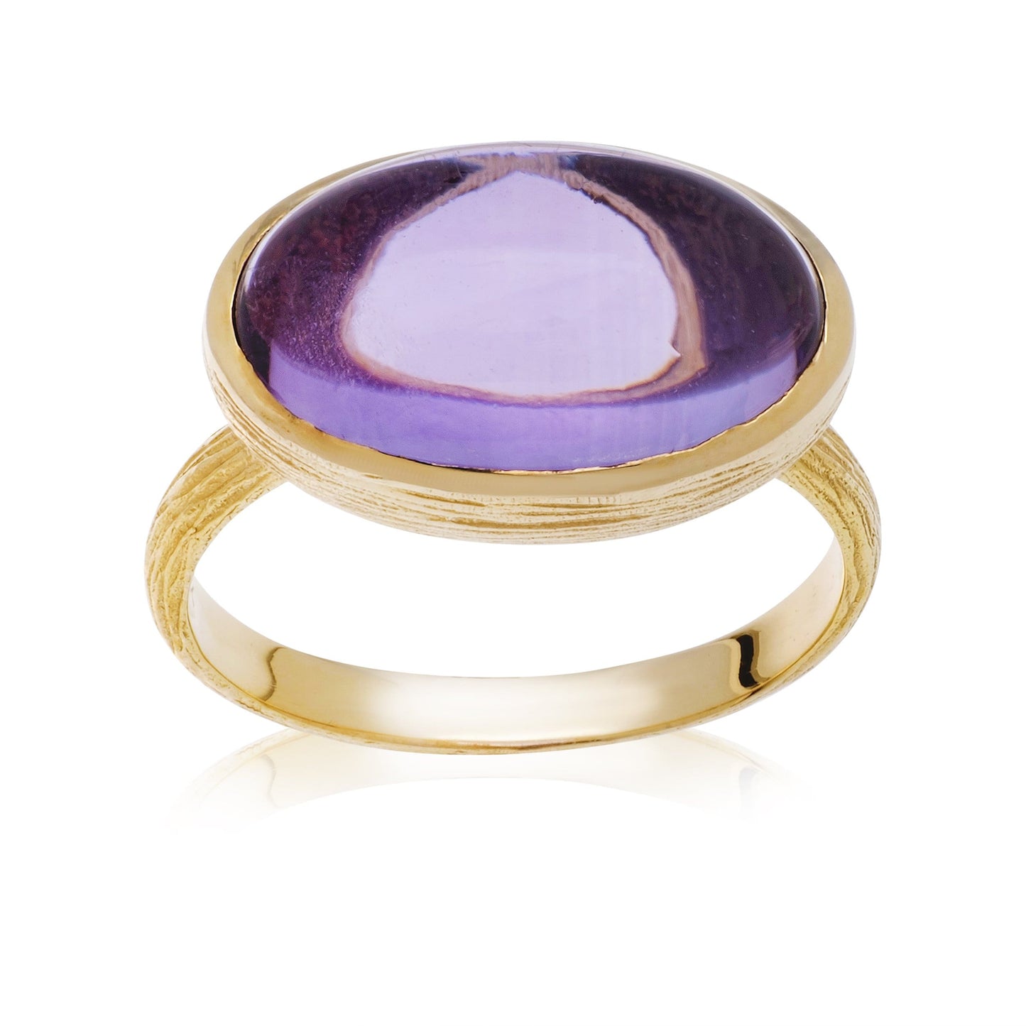 Dalia T Online Ring Color Collection 14KT YG Cabochon Ametyste Ring