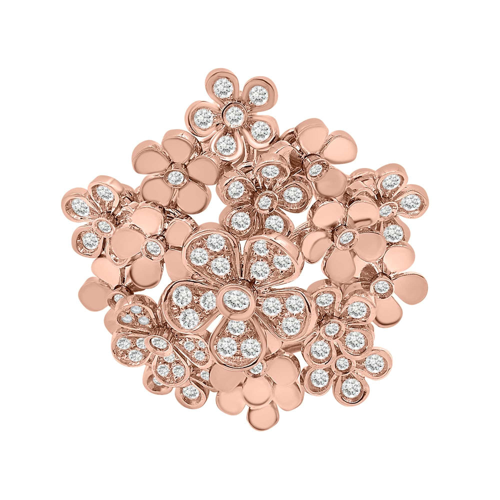 Dalia T Online Ring 5 Couture 18KT iconic Flower Ring with Diamonds