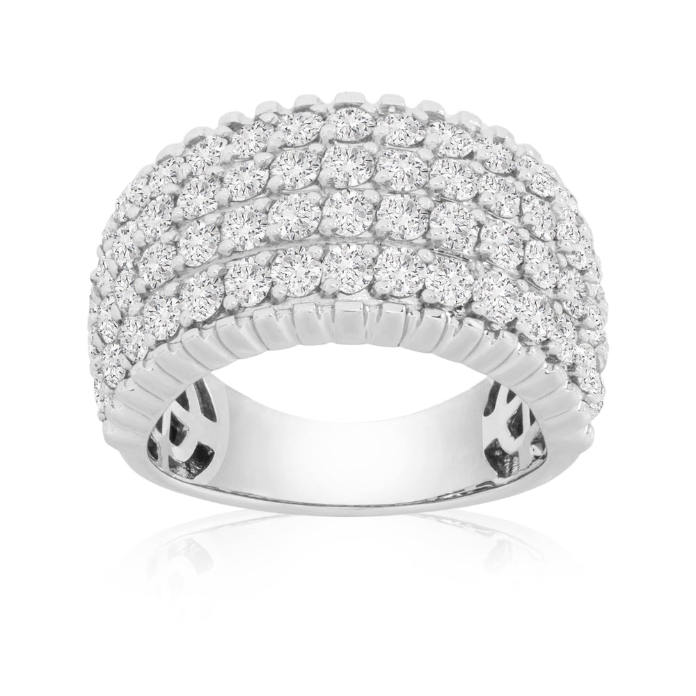 Dalia T Online Ring Iconic Collection 14KT White Gold 3.00CT Wide Band