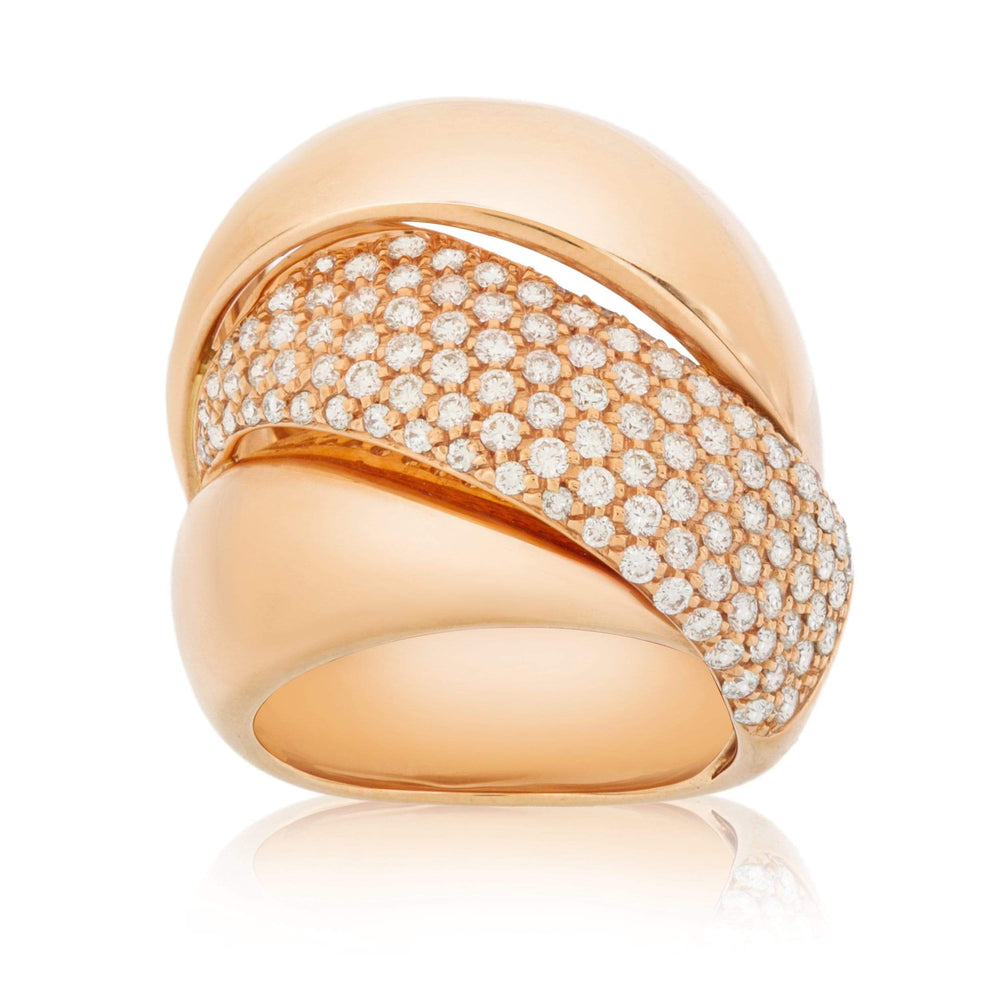 Dalia T Online Ring Iconic collection 18KT Rose Gold 1.70CT Diamond Statement Ring