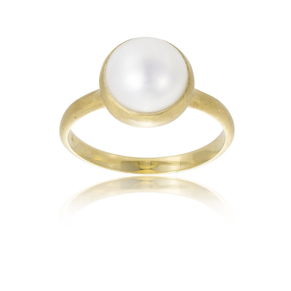 Dalia T Ring Luster Collection 14KT Yellow Gold Pearl Ring