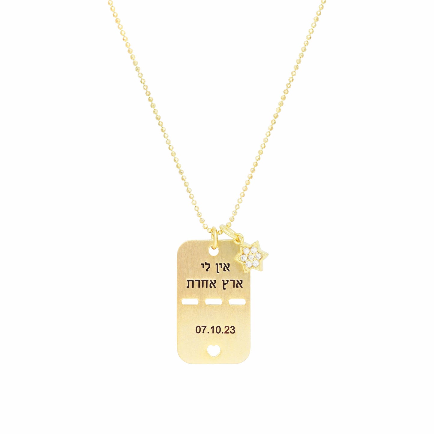 Dalia T Online 18 KT Gold Plated and Diamonds Star of David charm