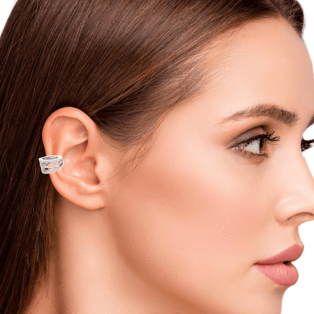 
                  
                    Dalia T Online Earrings 18KT Clip-On, Diamond Cuff Earring
                  
                