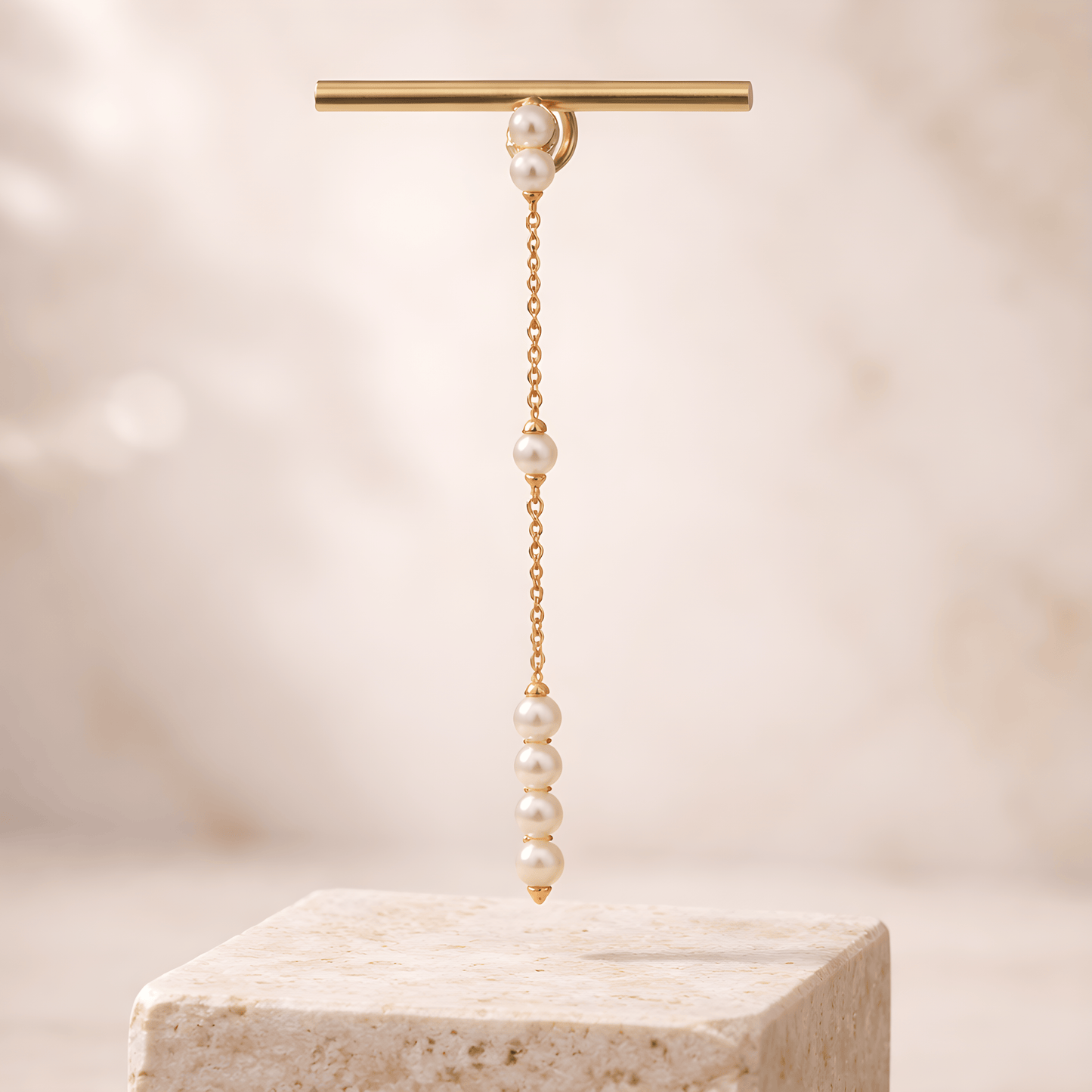 Dalia T Online Earrings Chain Pearl Earring