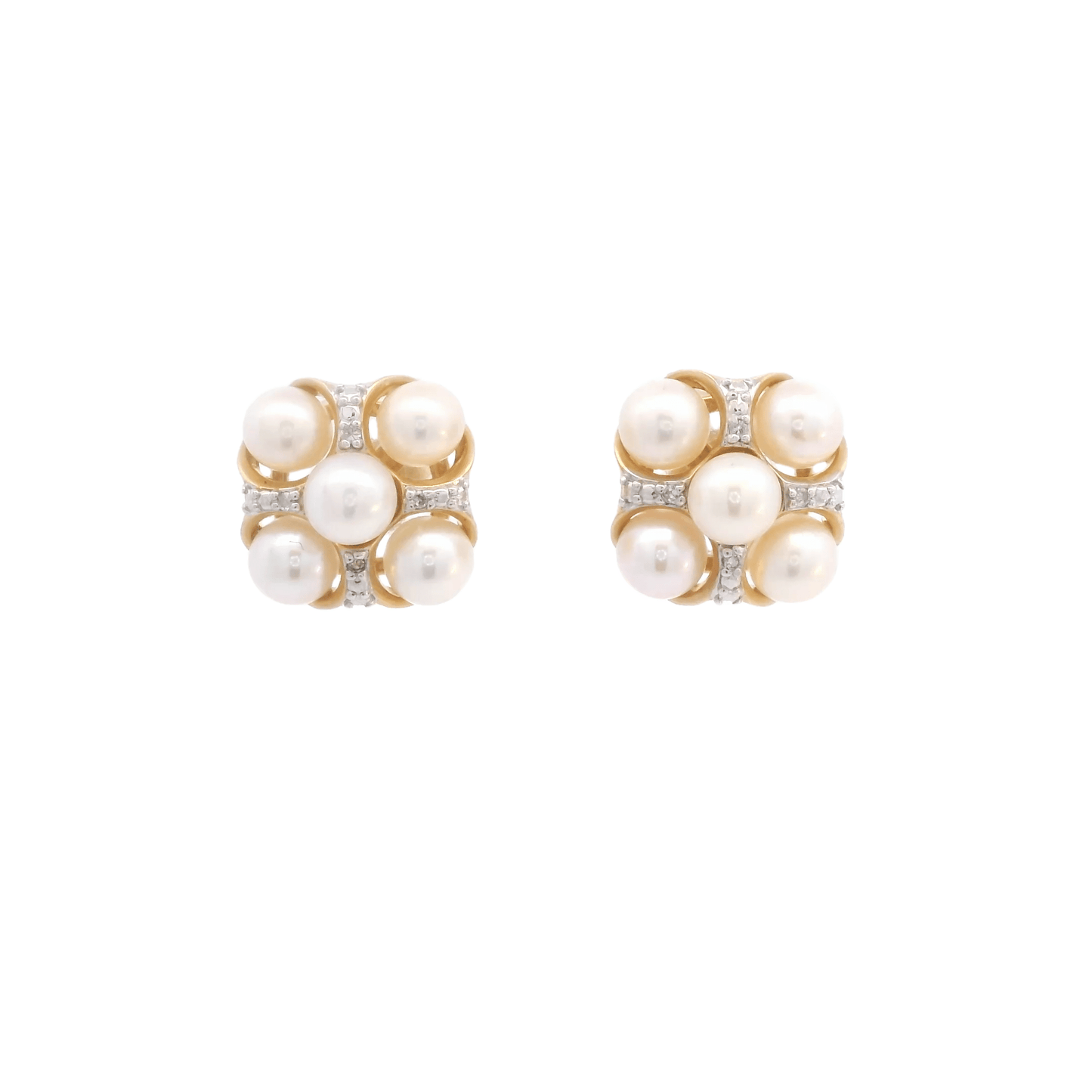 Dalia T Online Earrings Elegant Pearl and Gold Earrings