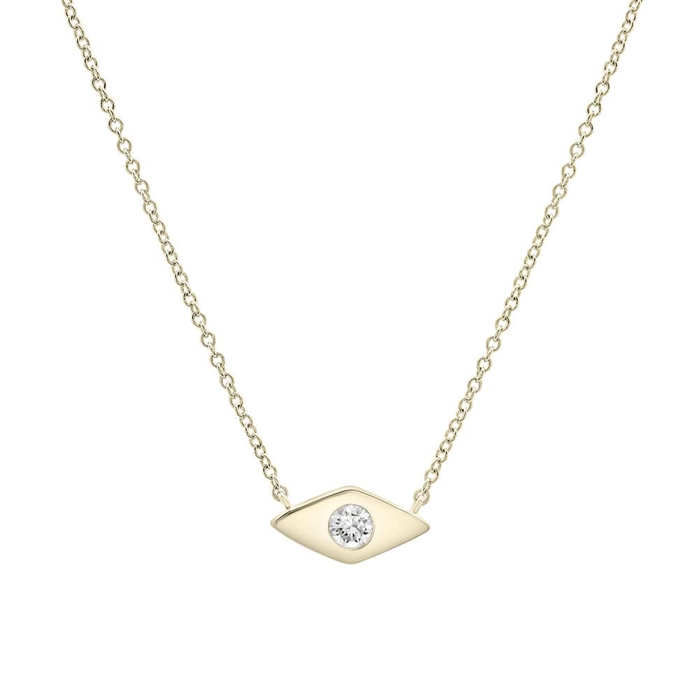 Dalia T Online Necklace Modern Evil Eye Necklace with a Diamond