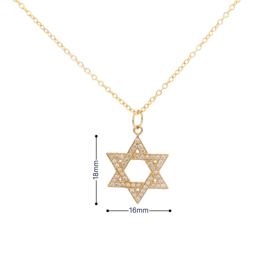 
                  
                    Dalia T Online Pendants 18KT Yellow Gold Diamond Star of David Necklace
                  
                