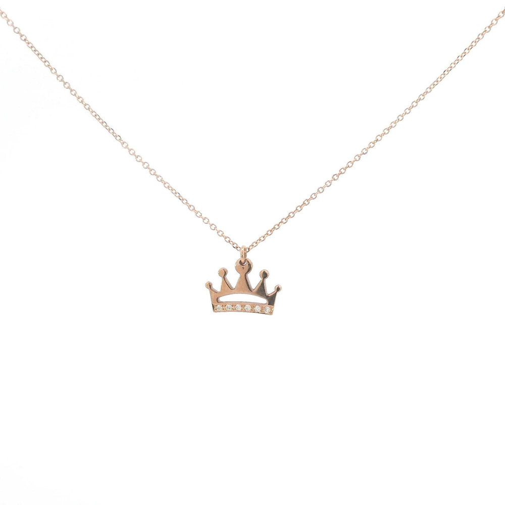 Dalia T Online Pendants Elegant Crown Pendant Necklace