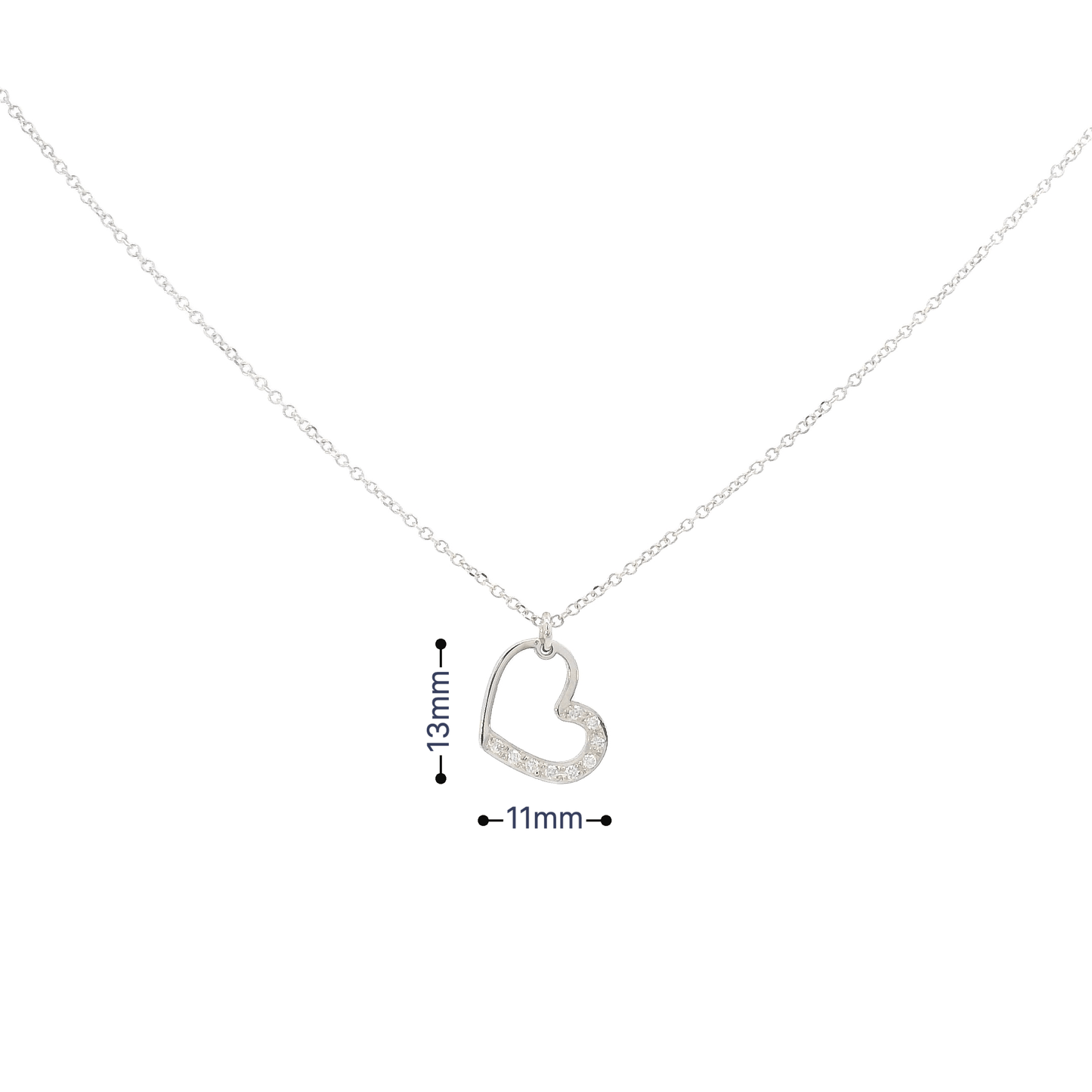 Dalia T Online Pendants Elegant Heart Pendant Necklace