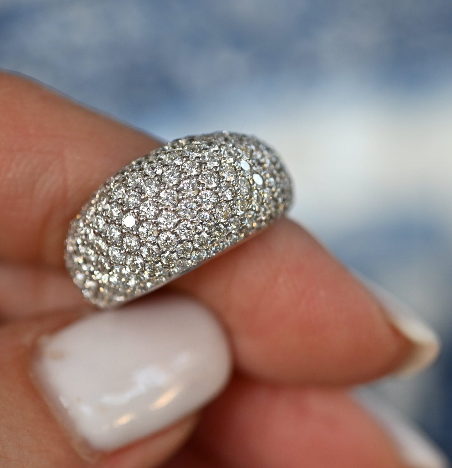 Dalia T Online Ring 6.75 14KT Domed Diamond Ring