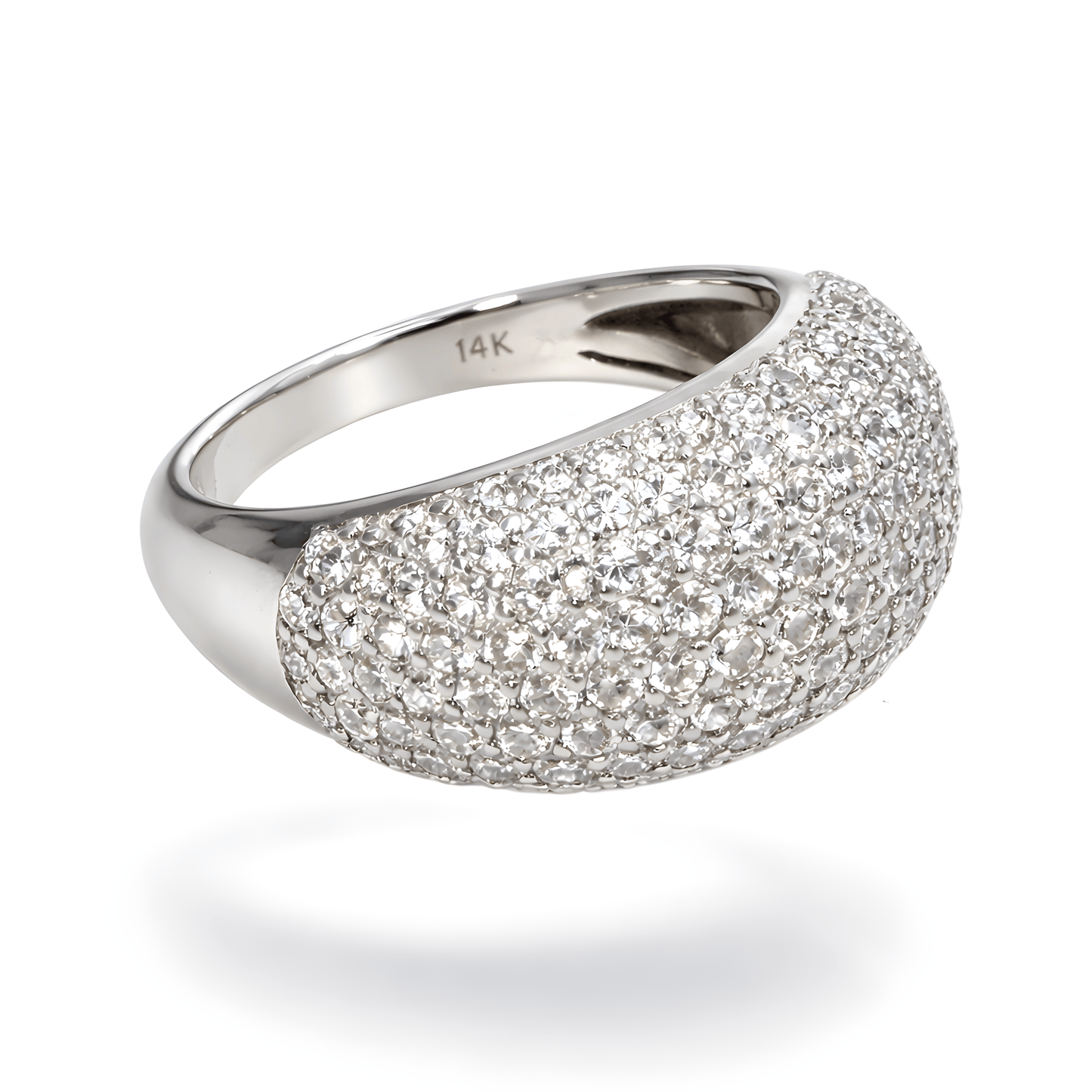 Dalia T Online Ring 6.75 14KT Domed Diamond Ring