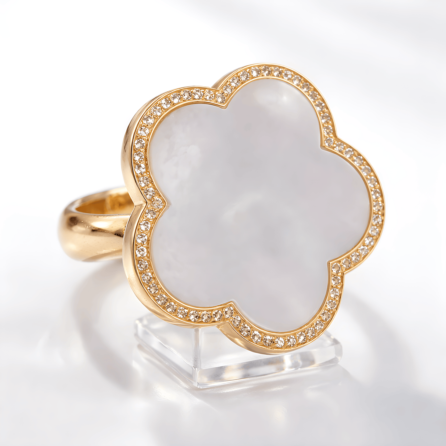Dalia T Online Ring 6.5 18KT MOP Flower Ring