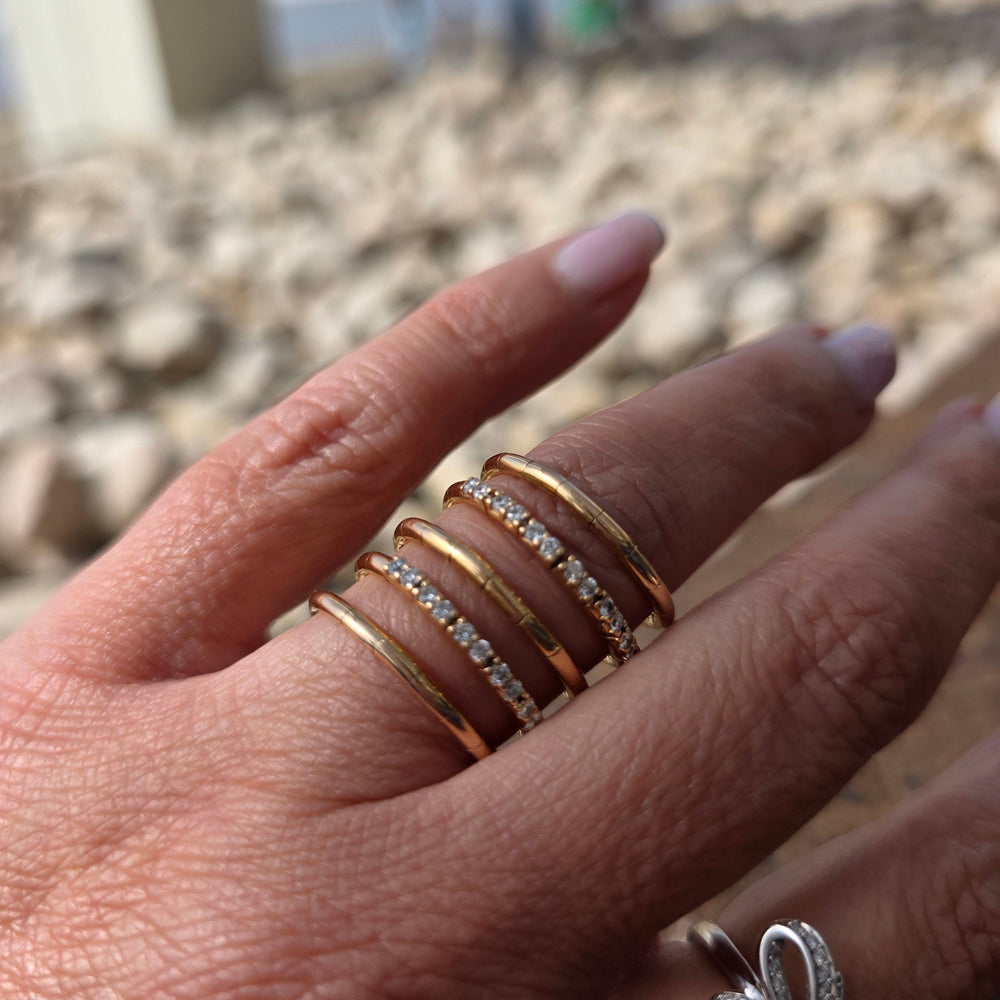 Dalia T Online Ring 18KT Rose Gold Flexi 5 Rows Diamond Ring