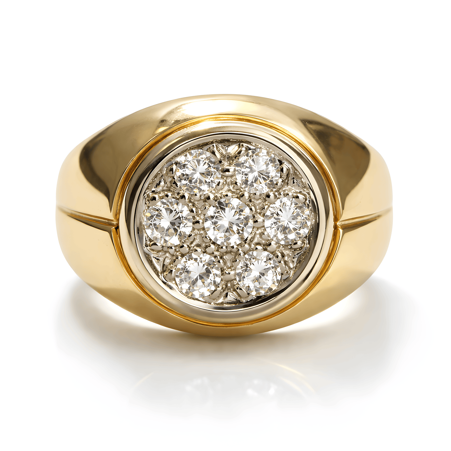 Dalia T Online Ring 4.5 Signet Pinky Ring Set with Diamonds