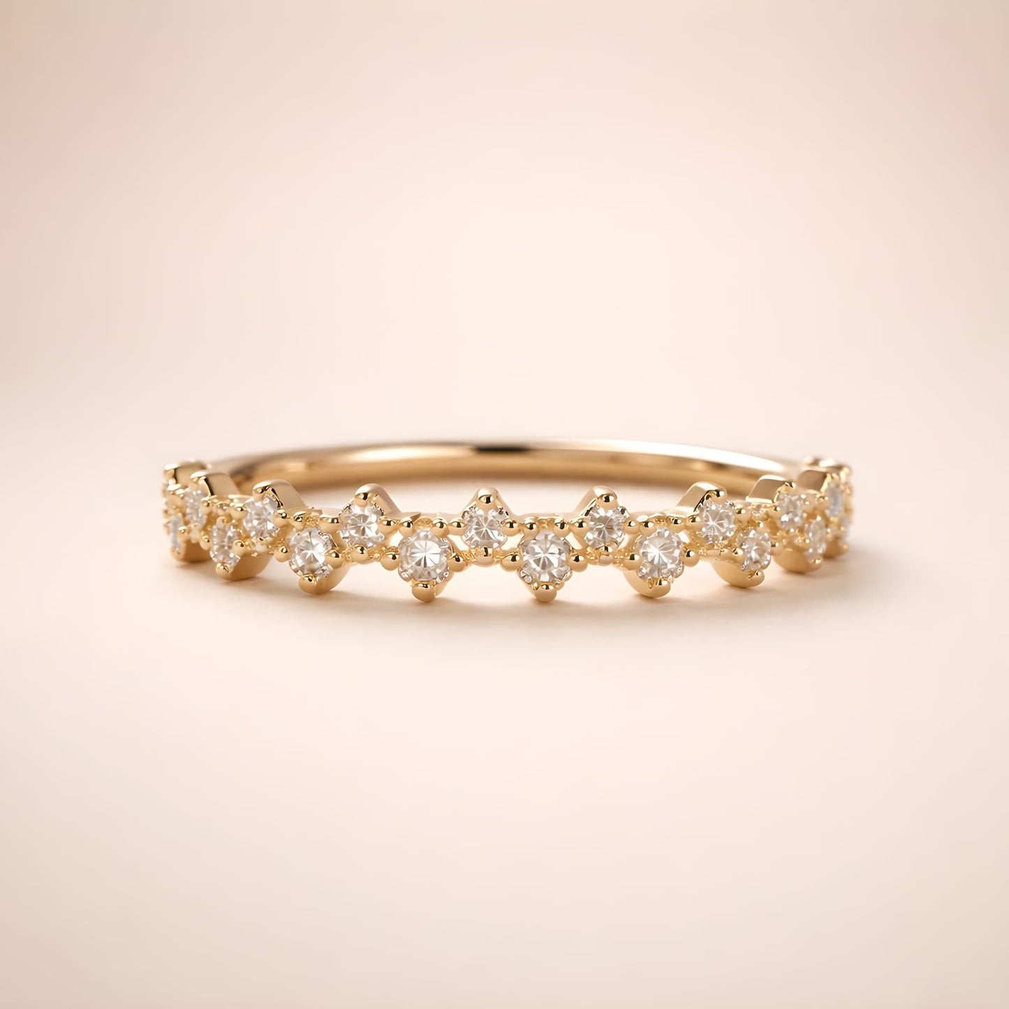 Dalia T Online Ring Yellow Gold Yellow Gold and Diamond Pinky Ring