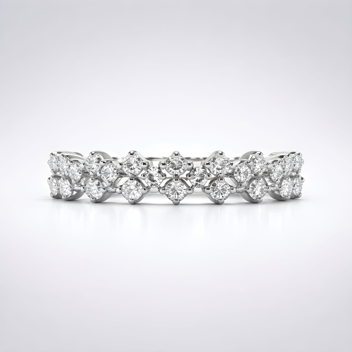 Dalia T Online Ring White Gold Yellow Gold and Diamond Pinky Ring