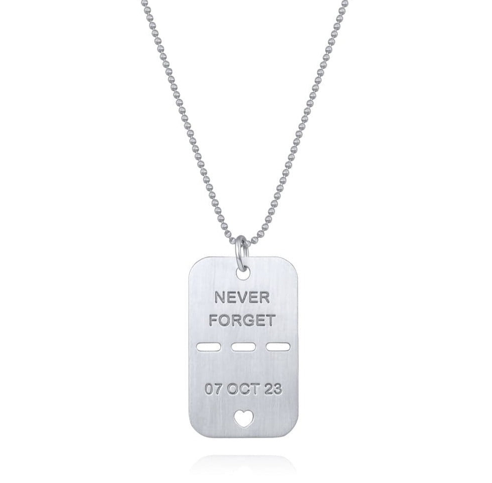 Dalia T Online Sterling Silver Tag - Never Forget- S