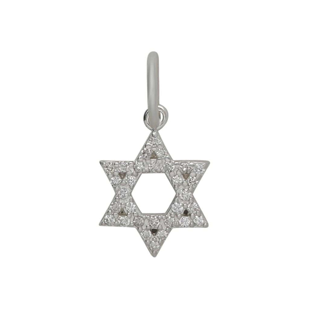 
                      
                        Dalia T Online White Gold Diamond Plated Star of David charm
                      
                    