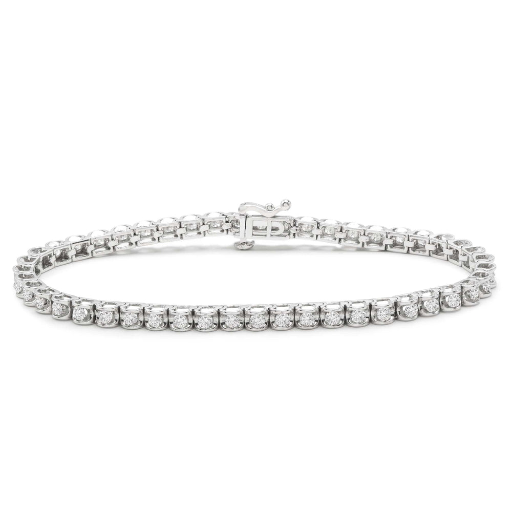 Dalia T Online Bracelet Delicate Collection 14KT White Gold 2.00CT Diamond Tennis Bracelet