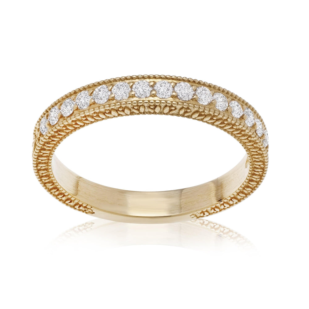 Dalia T Online Ring Bridal Collection 14KT YG Diamond Eternity Band. TDW 0.30CT