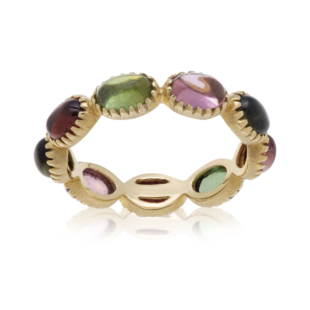 Dalia T Online Ring Tourmaline Creations Collection 14KT Yellow Gold Eternity Ring